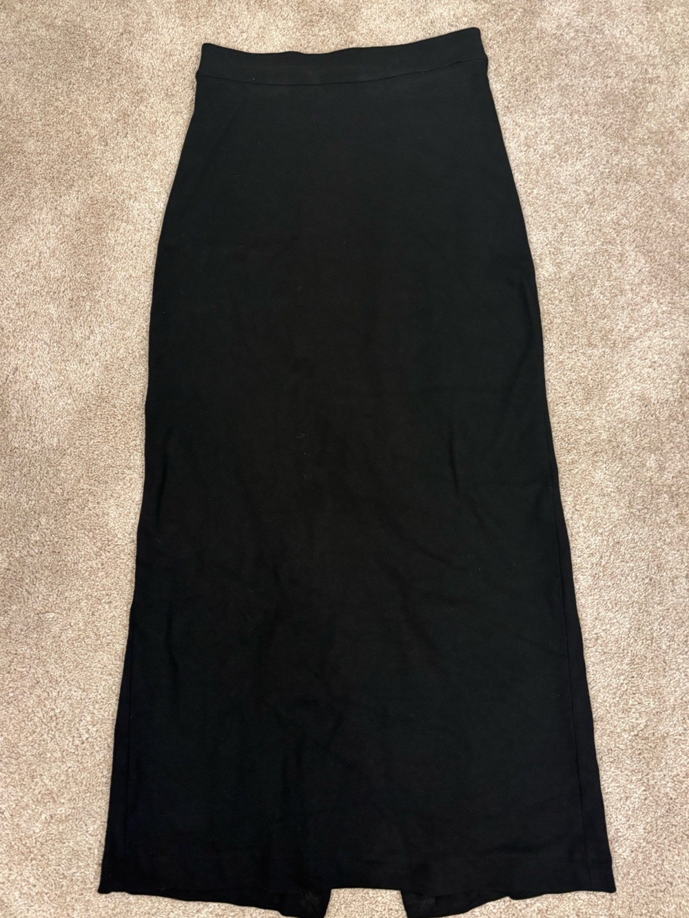 Rosetta Getty Black Waistband Midi Skirt
